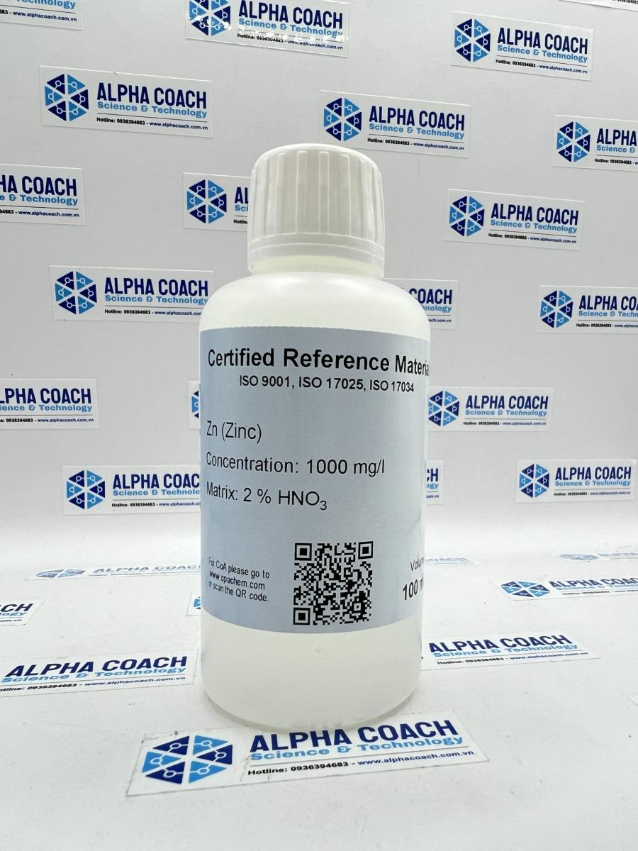 Dung dịch chuẩn ICP - Zinc Zn - 1000 mg/l, mã C069.2NP.L1, hãng CPAchem, Bungari